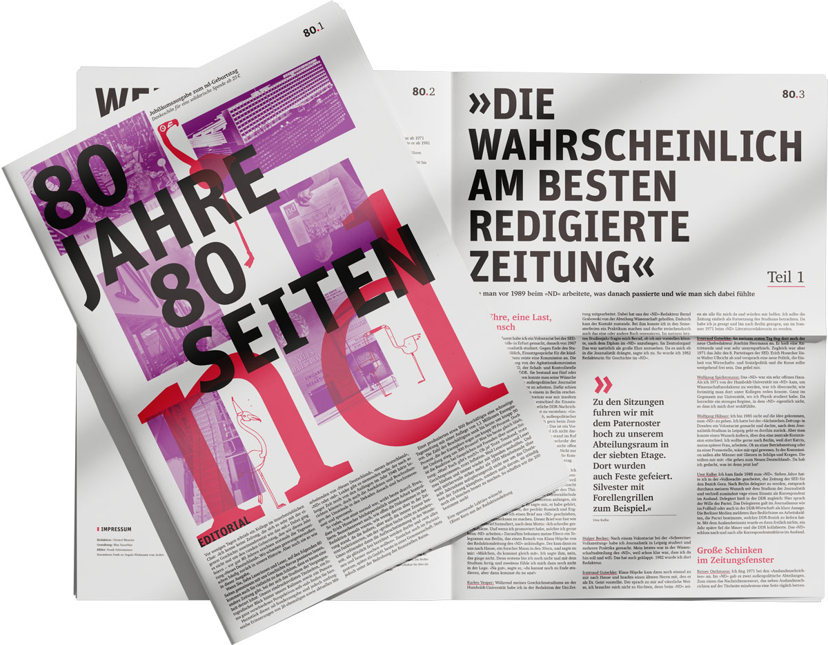 Jubiläumsausgabe »80 Jahre – 80 Seiten«